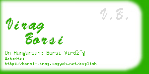 virag borsi business card